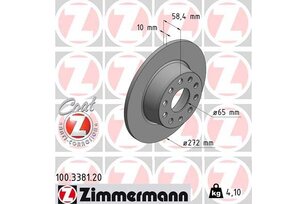 Kotouč zadní KAROQ, ZIMMERMANN 100.3381.20