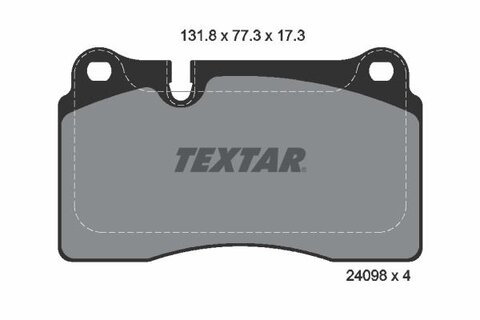 Destičky přední TOUAREG TEXTAR 2409801 Destičky přední TOUAREG TEXTAR 2409801