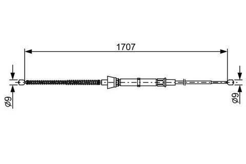 Lano brzd buben RAPID, CZ 6R0609721H