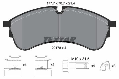 Destičky přední CRAFTER TEXTAR 2217801 Destičky přední CRAFTER TEXTAR 2217801