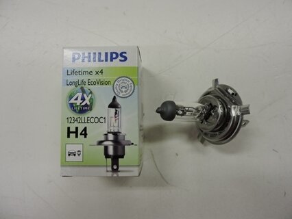 H4 12V 60/55W Longlife PHILIPS 12342LLECO C1