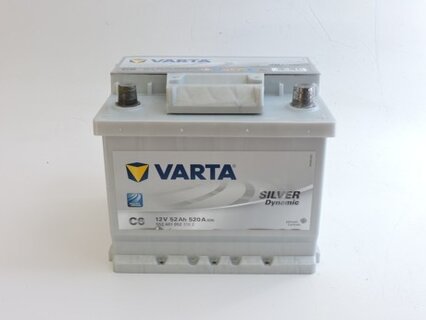 VARTA SILVER DYNAMIC 12V 52Ah 520A - výměna za starou baterii, 552401052