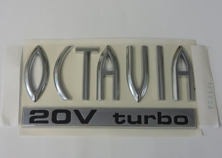 Nápis OCTAVIA 20V TURBO ORIGINAL 1U0853687D FXC