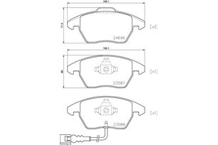 Destičky přední OCTAVIA II., BREMBO P85146